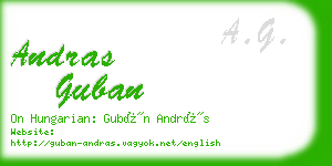 andras guban business card